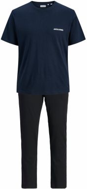 JACK & JONES Dlhé pyžamo 'JACEVEREST'  námornícka modrá / čierna / biela