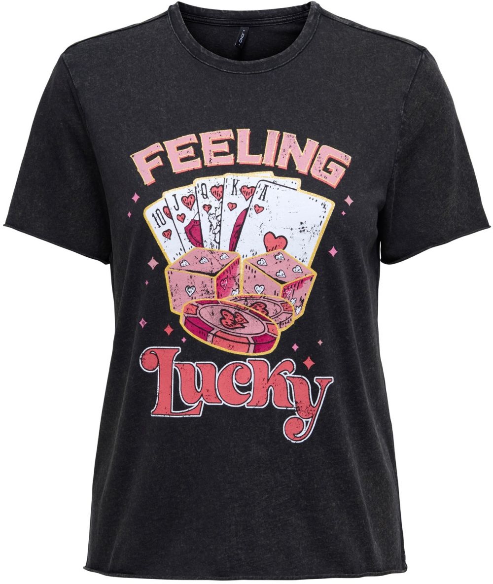 ONLY Tričko 'ONLLUCY'  pitaya / svetloružová / čierna / biela