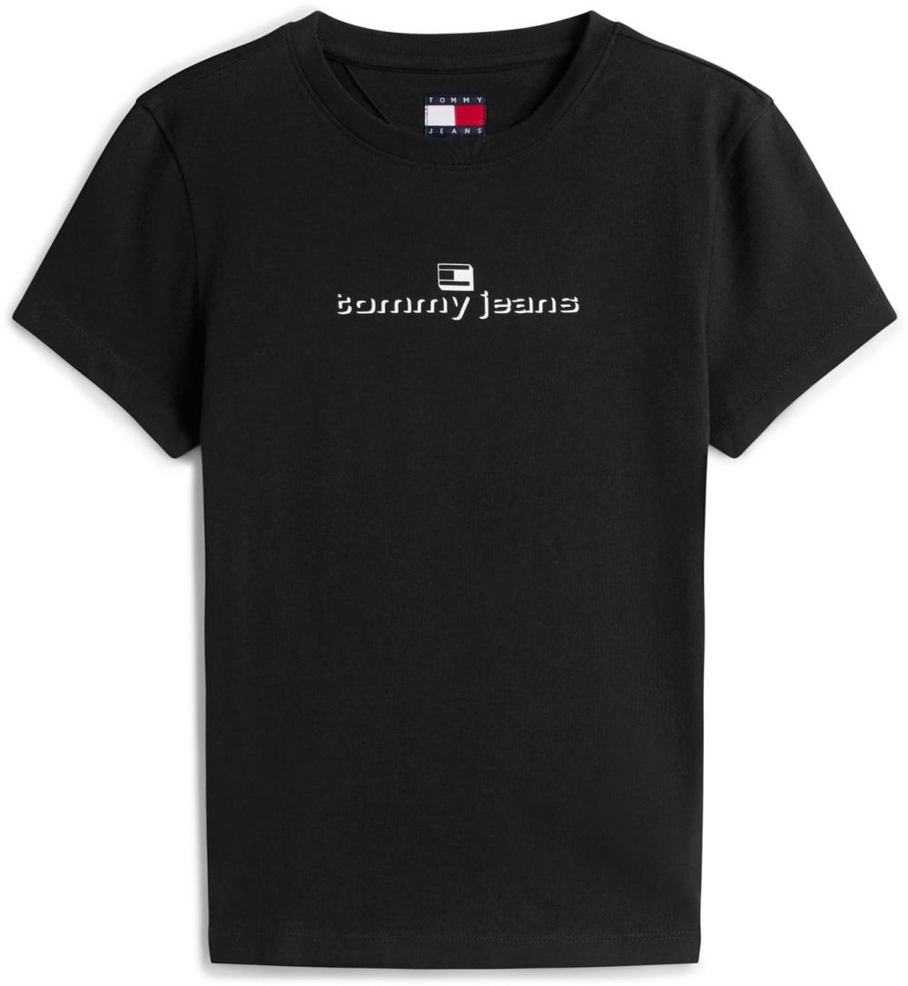 Tommy Jeans Tričko 'ESS'  čierna / biela