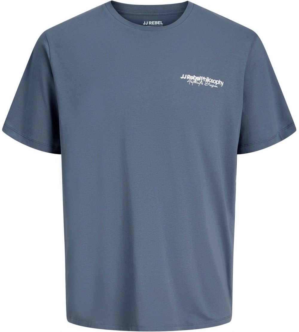 JJ Rebel Tričko 'JREBZACK'  sivá / biela