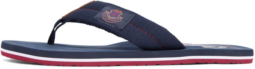 TOMMY HILFIGER Žabky  námornícka modrá / sépiová / červená