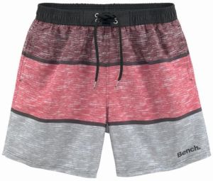 BENCH Plavecké šortky  sivá / staroružová / bordová / čierna