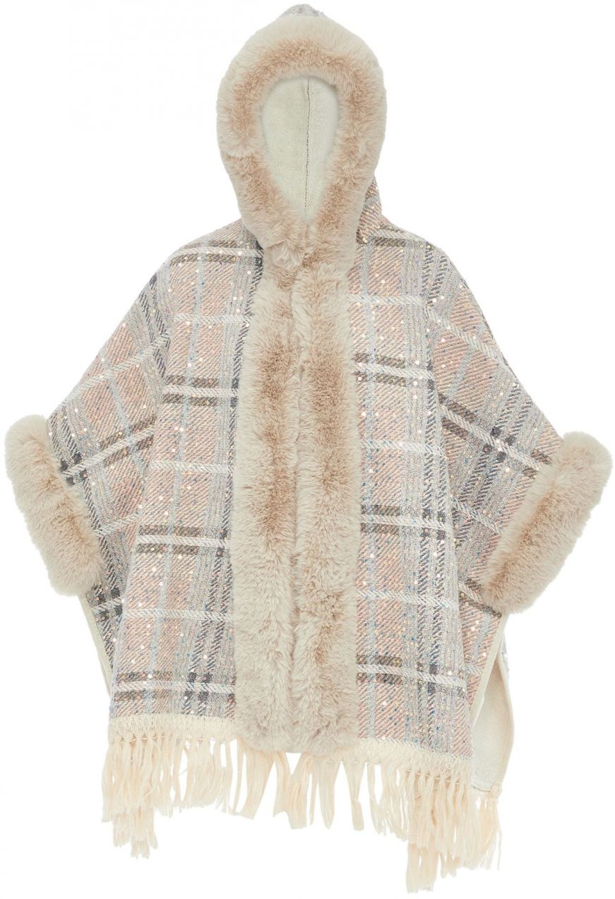 OSHA Pelerína  béžová / tmavobéžová / sivá