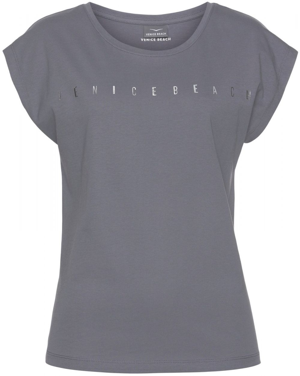VENICE BEACH Tričko  tmavosivá / biela
