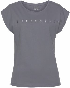 VENICE BEACH Tričko  tmavosivá / biela