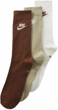 Nike Sportswear Ponožky 'Everyday Essential'  nebielená / tmavohnedá / biela