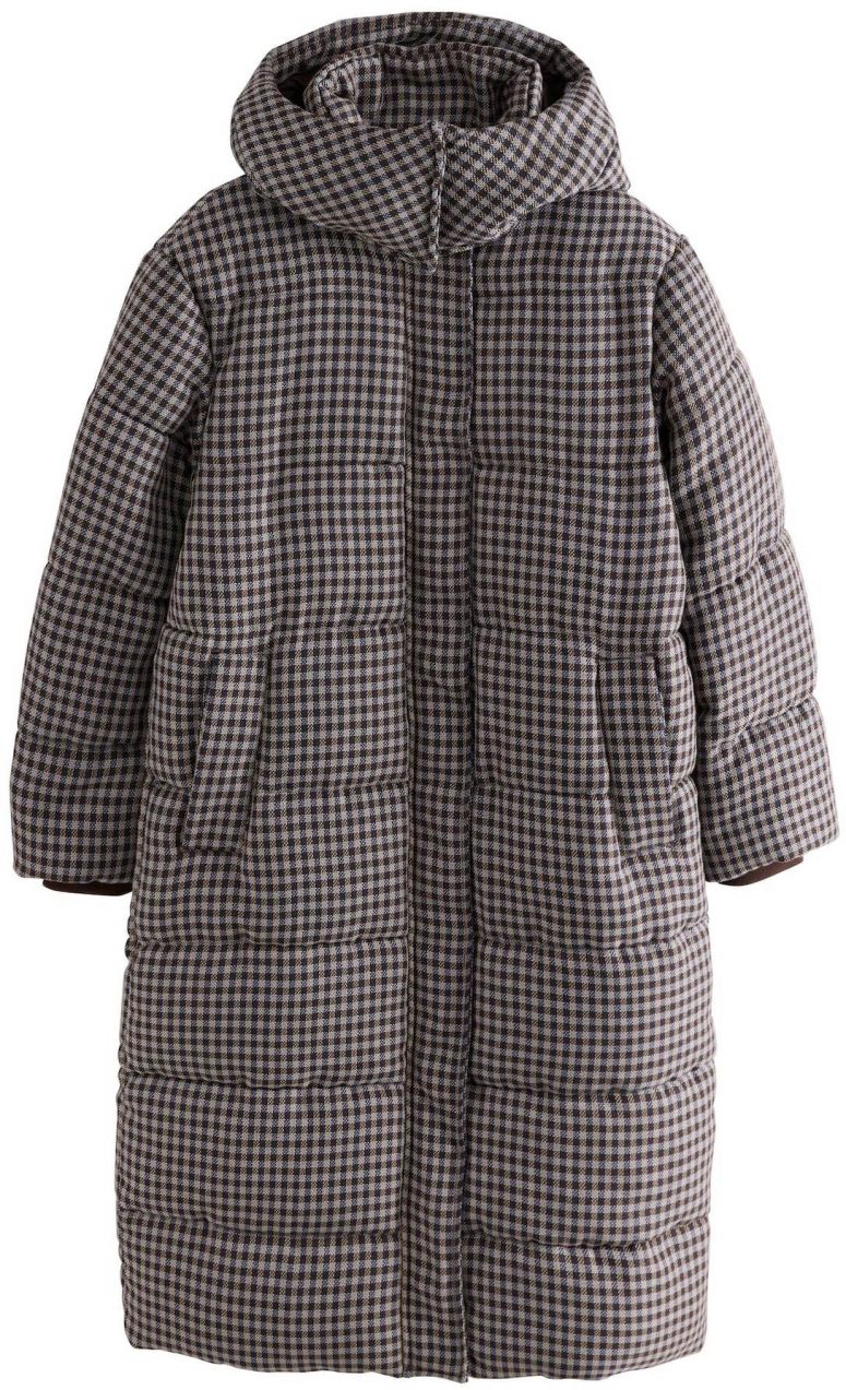 Next Zimný kabát  čokoládová / svetložltá / biela