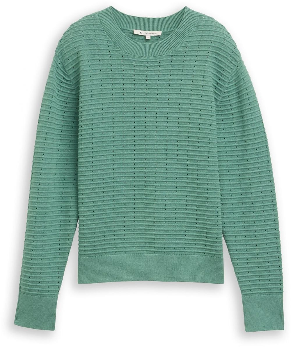 TOM TAILOR DENIM Sveter  smaragdová