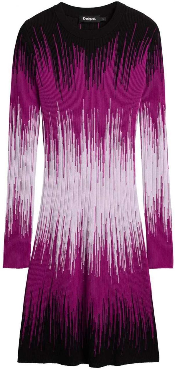 Desigual Šaty  červená / čierna / biela