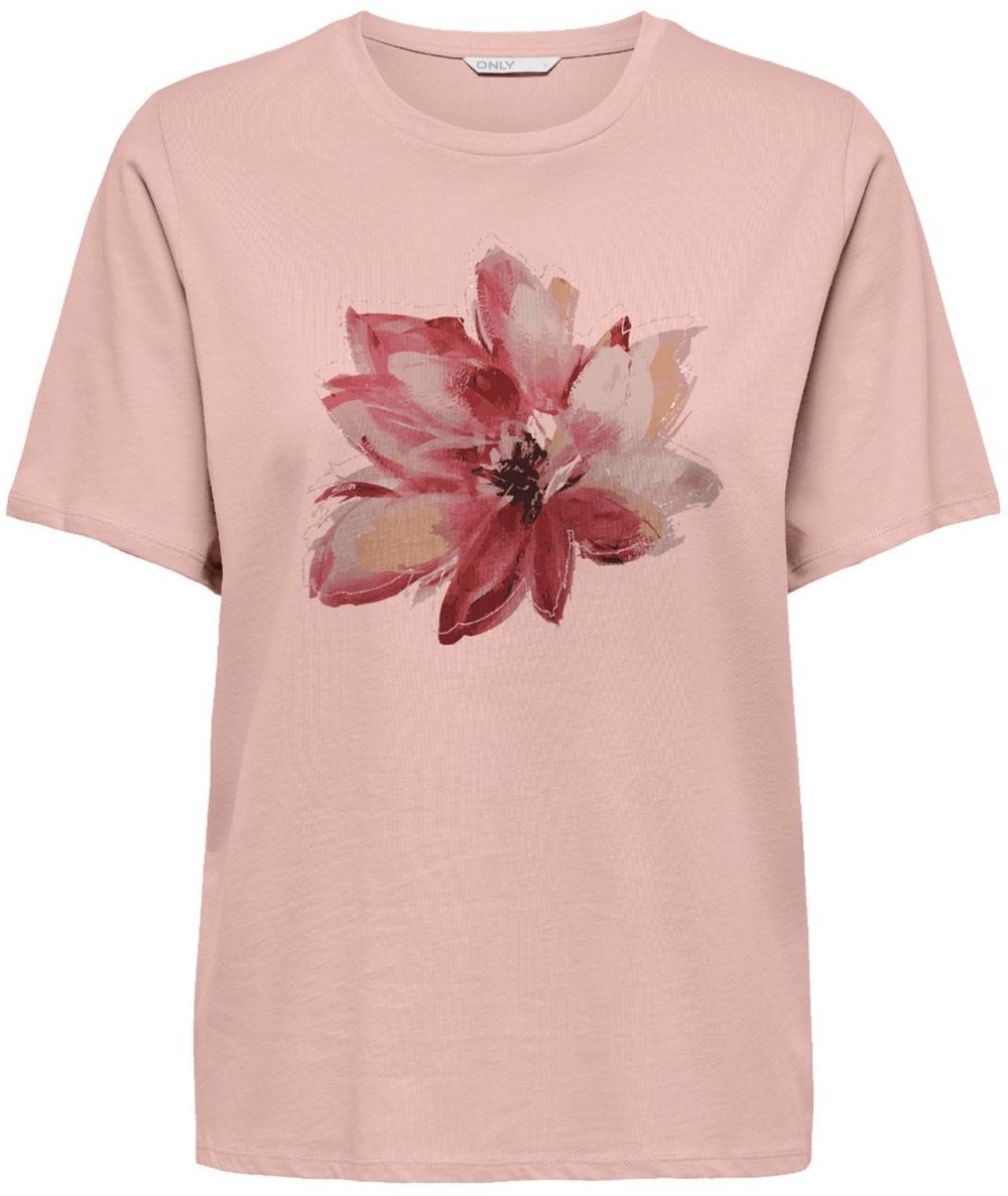 ONLY Tričko 'ONLKITA'  béžová / púdrová / burgundská