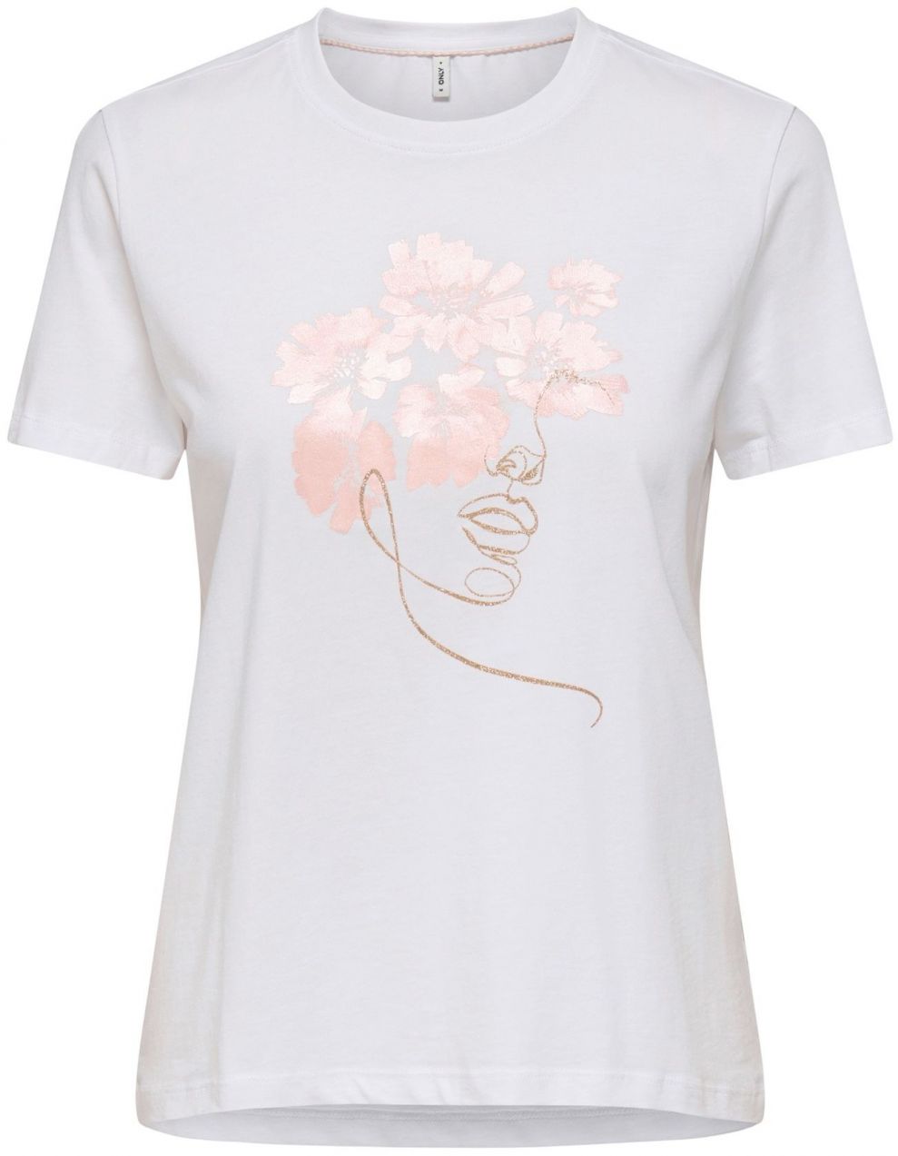 ONLY Tričko 'ONLKITA'  zlatá / ružová / biela