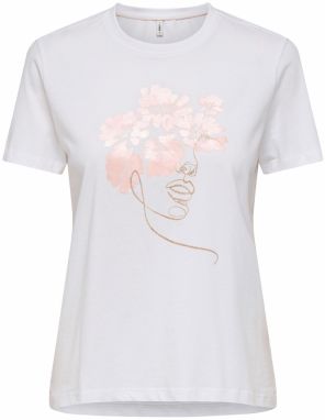 ONLY Tričko 'ONLKITA'  zlatá / ružová / biela