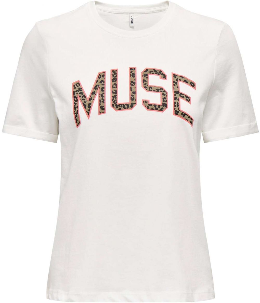 ONLY Tričko 'ONLLEA'  piesková / svetloružová / čierna / biela