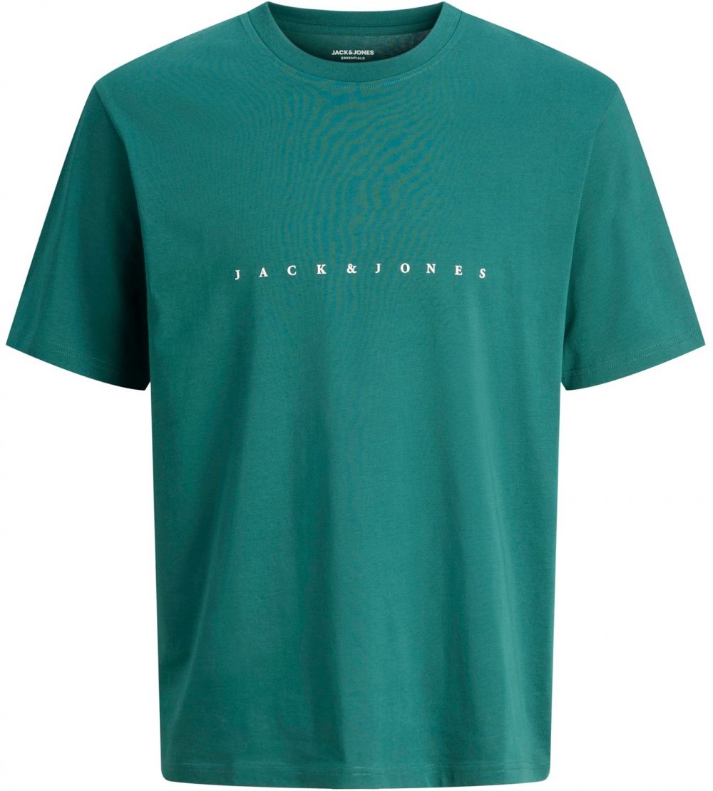JACK & JONES Tričko 'JJEStar'  smaragdová / biela