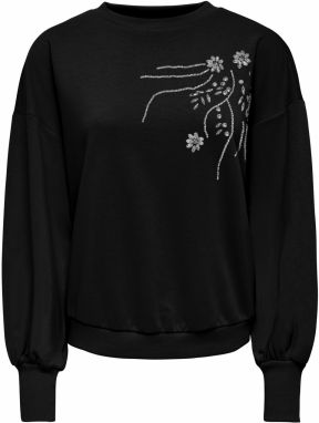 ONLY Mikina 'ONLCamela Brooke'  čierna / priehľadná