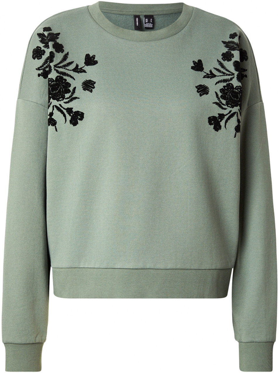 VERO MODA Mikina 'VMHelen Trina'  nefritová / čierna