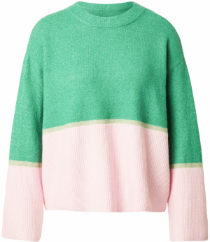 VILA Sveter 'VIBONNIE'  zelená / ružová