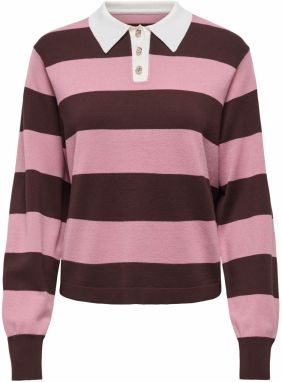 JDY Sveter 'JDYNAIMA'  čokoládová / eozín / biela