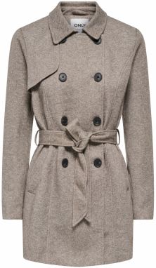 ONLY Prechodný kabát 'ONLSEDONA VALERIE'  hnedá melírovaná