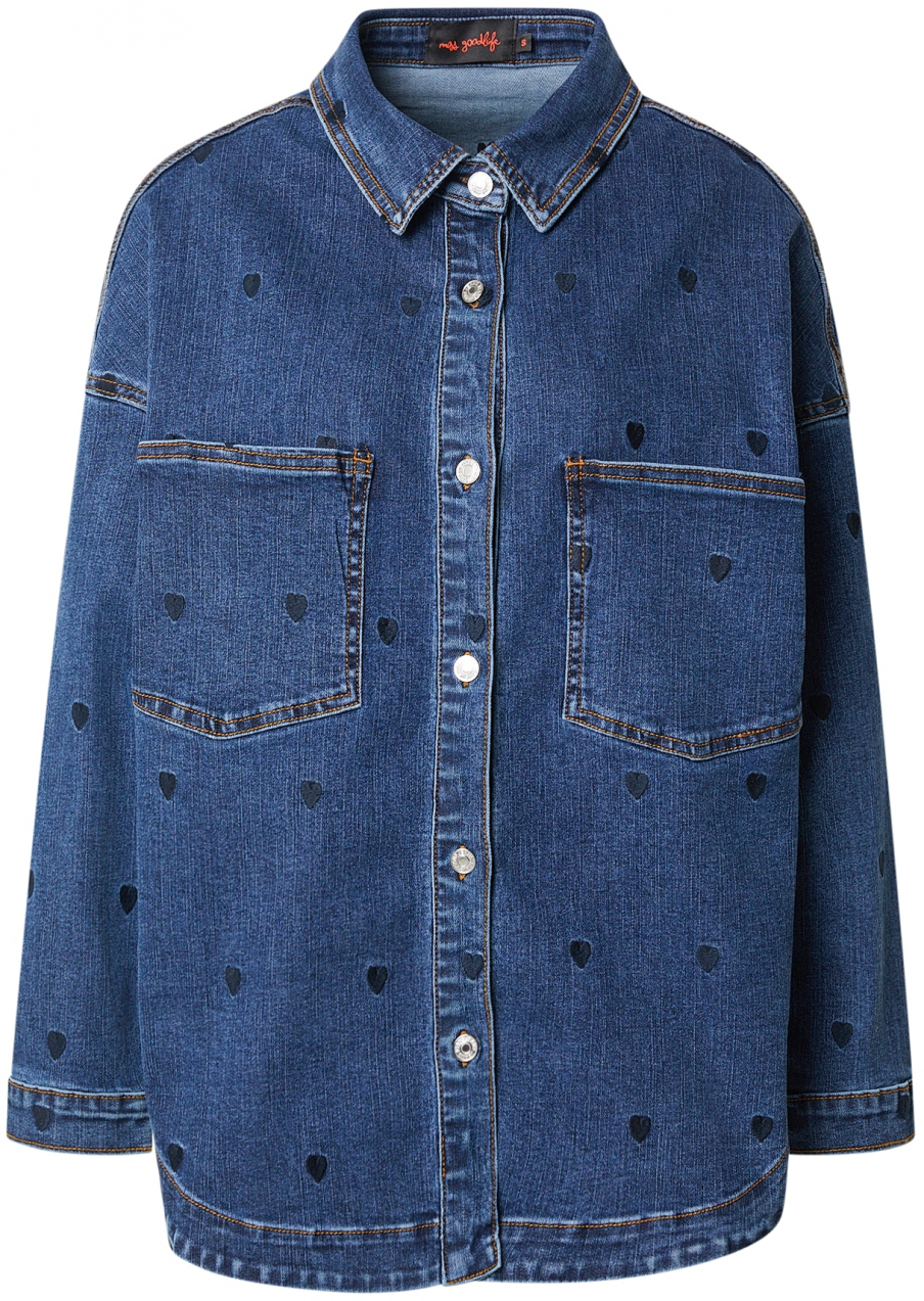 miss goodlife Blúzka 'Hearts'  námornícka modrá / modrá denim