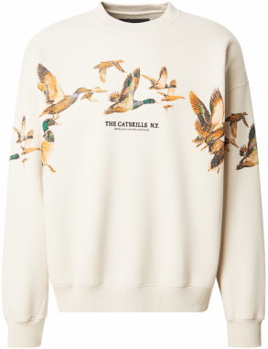 Abercrombie & Fitch Mikina  svetlobéžová / hnedá / pueblo / čierna