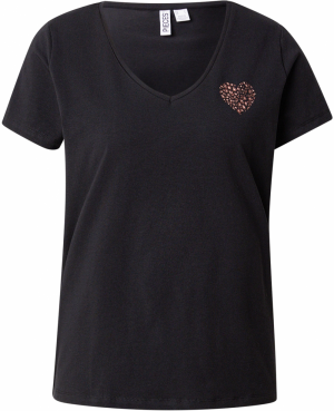 PIECES Tričko 'PCNEW BILLY'  béžová / čokoládová / čierna