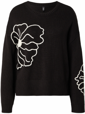 ONLY Sveter 'ONLPETRA'  čierna / biela