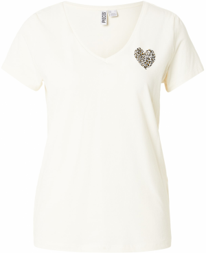 PIECES Tričko 'PCNEW BILLY'  zlatá žltá / čierna / biela