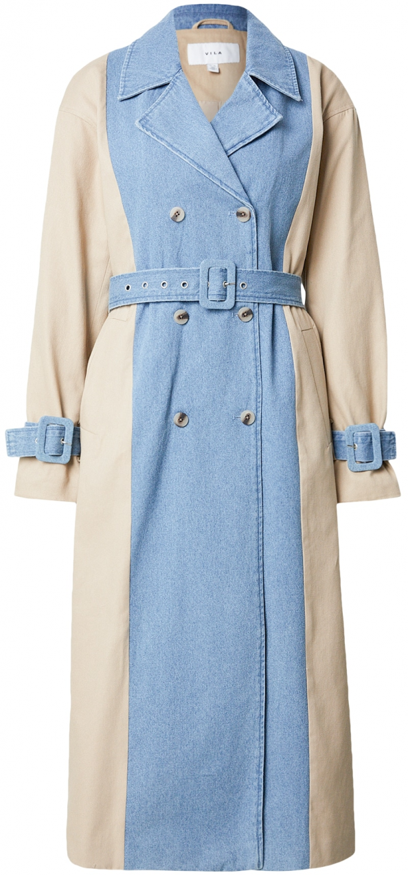 VILA Prechodný kabát 'VIBERA'  béžová / modrá denim