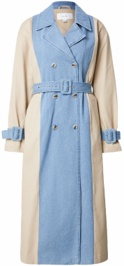 VILA Prechodný kabát 'VIBERA'  béžová / modrá denim