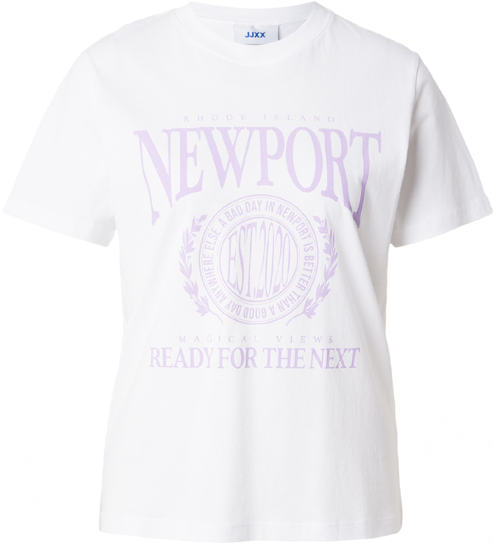 JJXX Tričko 'JXMERLE'  levanduľová / biela