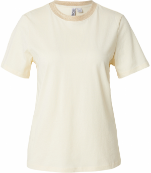 PIECES Tričko 'PCRIA'  zlatá / biela ako vlna