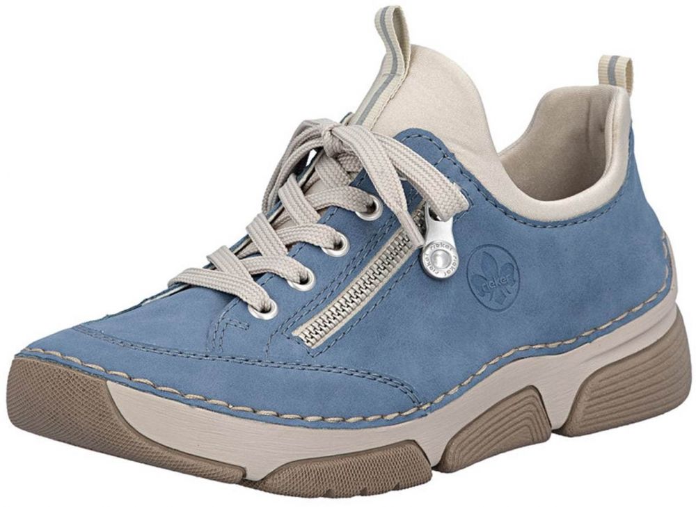 Rieker Slip-on obuv  svetlobéžová / modrosivá