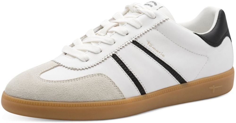 Tamaris Nízke tenisky  tmelová / čierna / biela