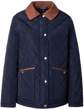 Lauren Ralph Lauren Prechodná bunda  námornícka modrá / koňaková