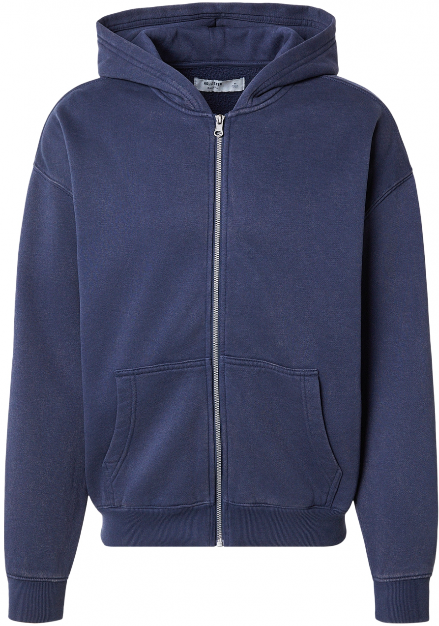 HOLLISTER Tepláková bunda  námornícka modrá