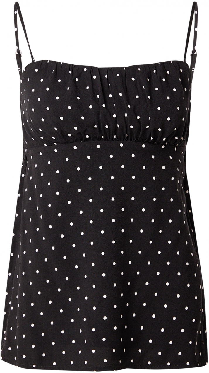 HOLLISTER Top  čierna / biela