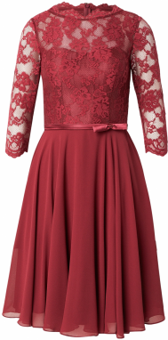 mascara Večerné šaty  ohnivo červená