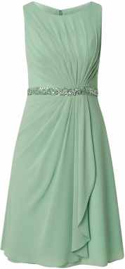 mascara Kokteilové šaty  pastelovo zelená / priehľadná