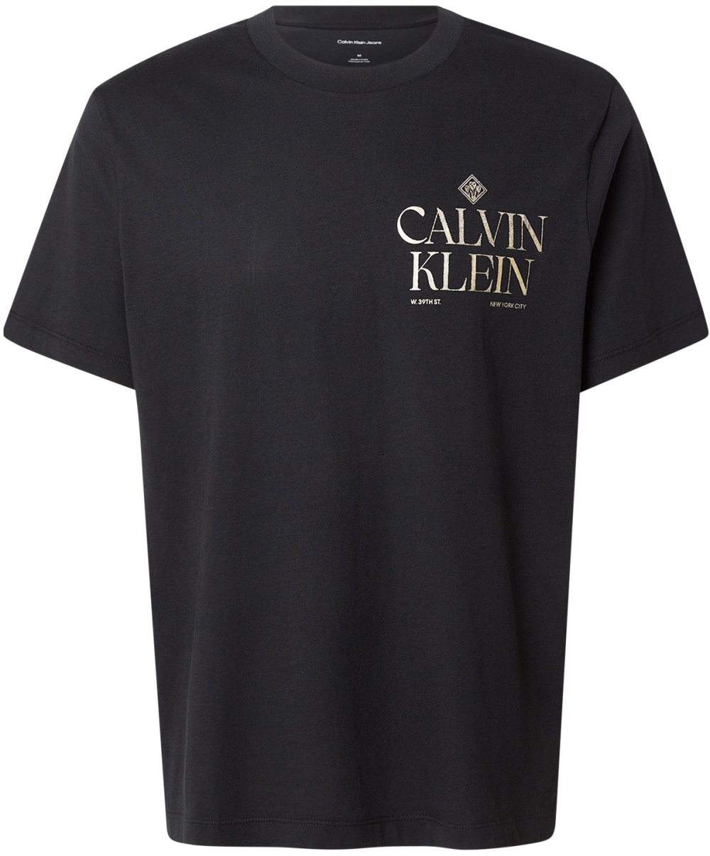 Calvin Klein Jeans Tričko  zlatá / čierna