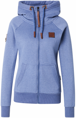 naketano Tepláková bunda  modrá denim / hnedá