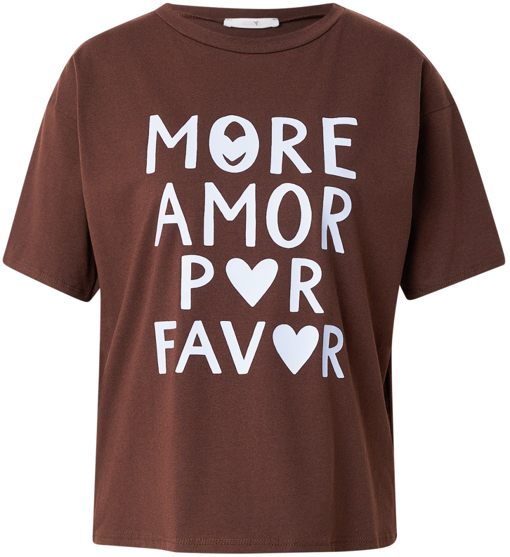 Hailys Tričko 'Su44ndy'  svetlomodrá / hnedá