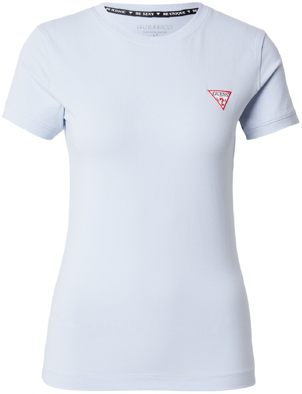 GUESS Tričko  pastelovo modrá