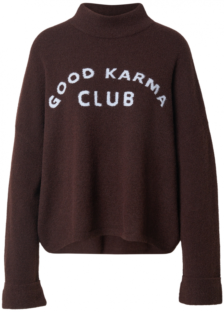 OH APRIL Sveter  svetlomodrá / tmavohnedá