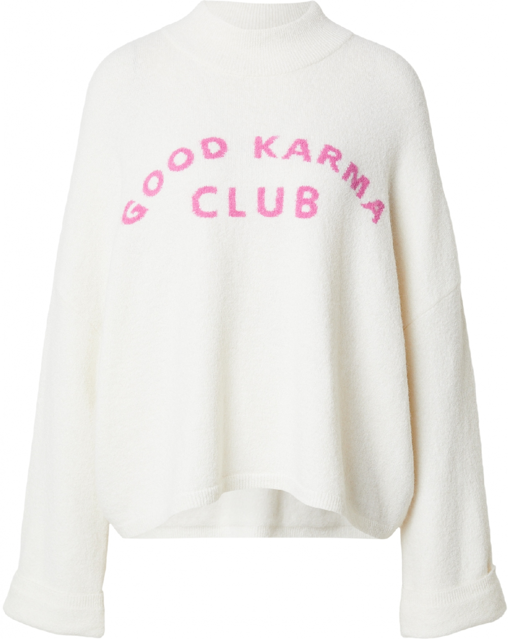 OH APRIL Sveter  svetloružová / biela