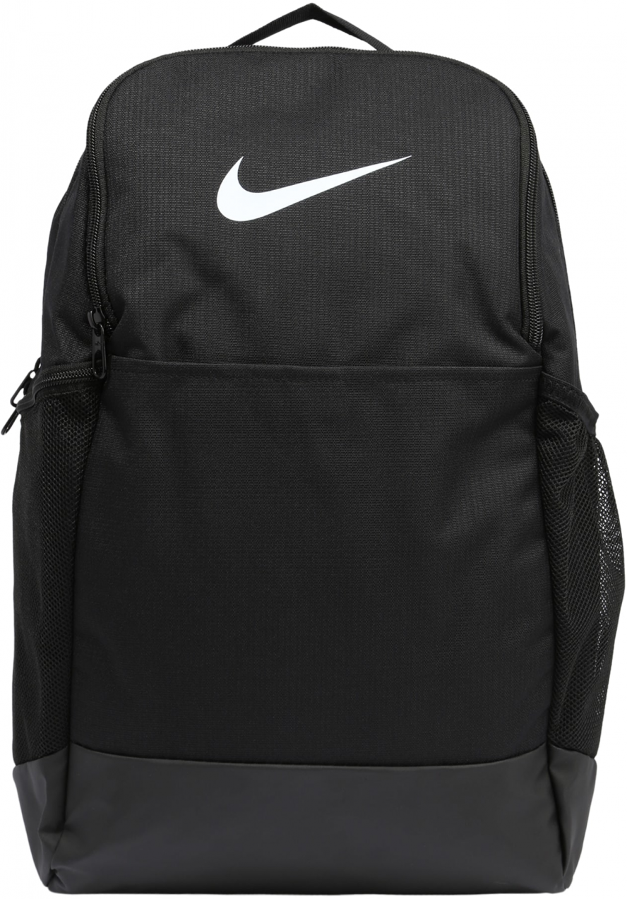 NIKE Športová taška 'Brasilia 9.5'  grafitová / čierna / biela