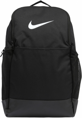 NIKE Športová taška 'Brasilia 9.5'  grafitová / čierna / biela
