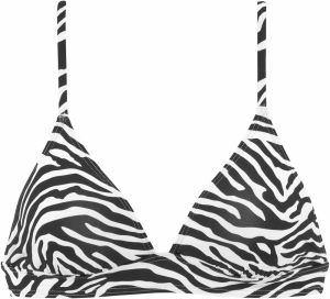 VENICE BEACH Športový bikinový top  čierna / biela