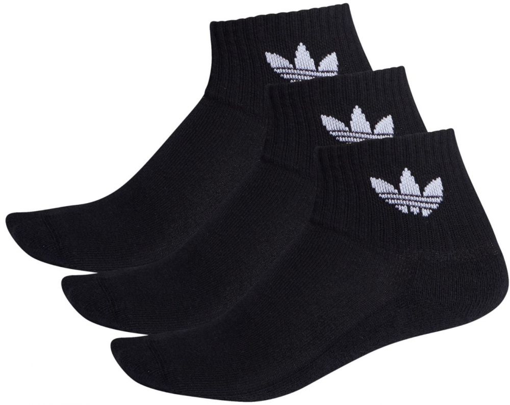 ADIDAS ORIGINALS Ponožky 'Mid Crew 3 Pairs'  čierna / biela