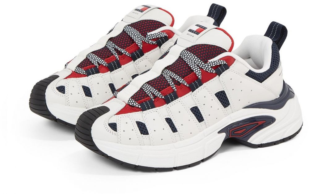 Tommy Jeans Nízke tenisky 'ARCHIVE 95'  námornícka modrá / červená / biela